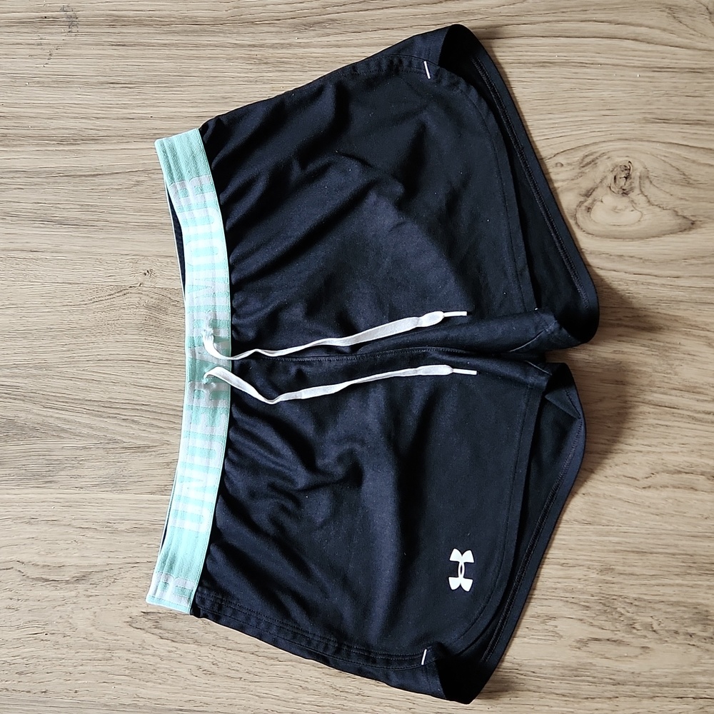 Black and Teal Under Armour Shorts